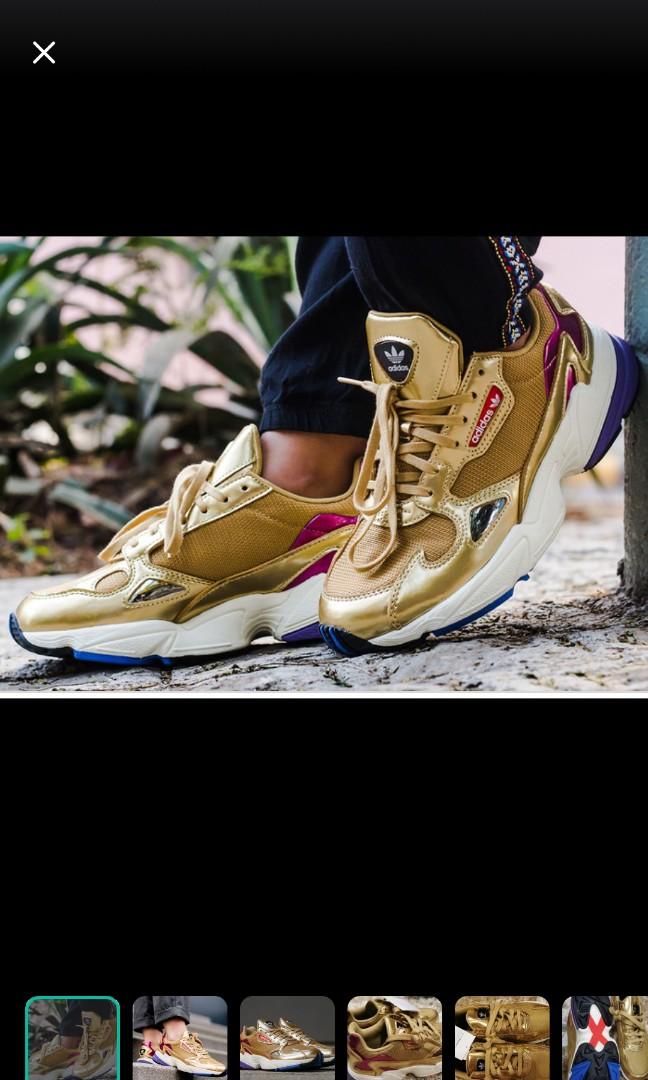 Adidas Originals Falcon W gold metalic limited edition us8