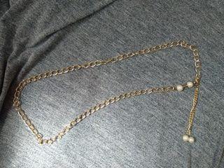 Adjustable gold belt chain
