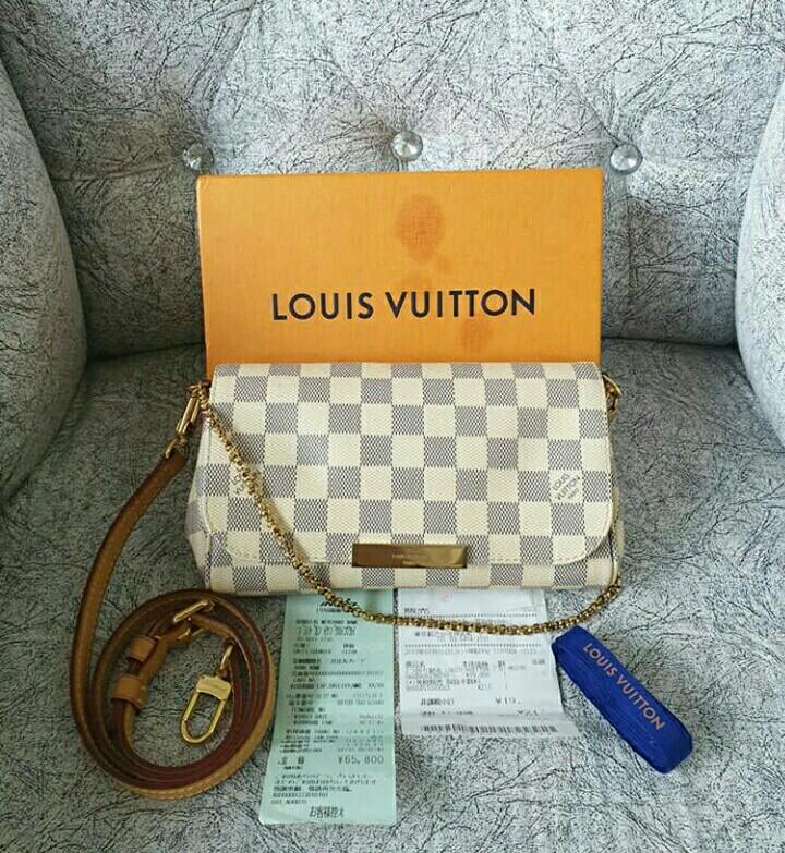 LOUIS VUITTON FAVORITE PM DAMIER AZUR, Luxury, Bags & Wallets on Carousell
