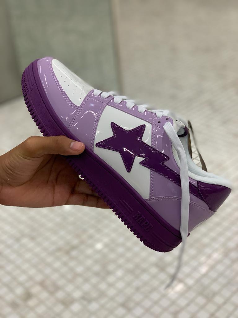 bape purple shoes