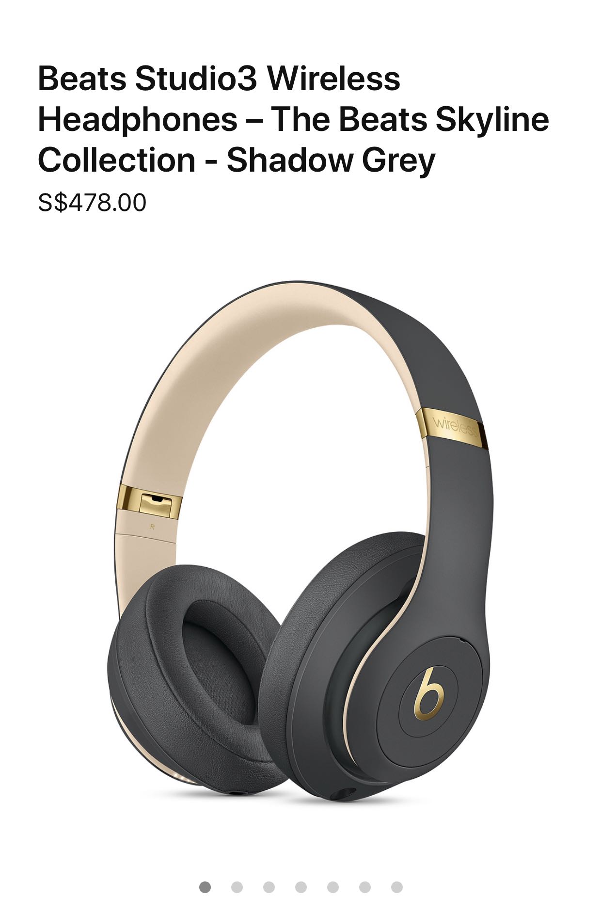 beats studio 3 shadow grey