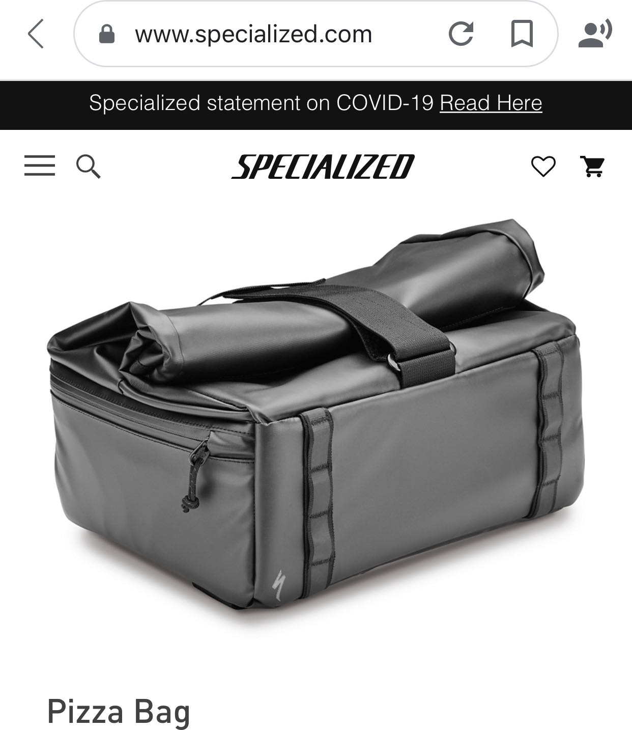 Specialized burra top burra pizza bag