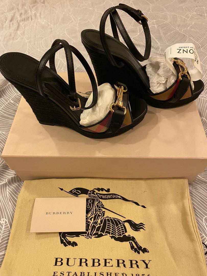 Burberry wedge heels clearance