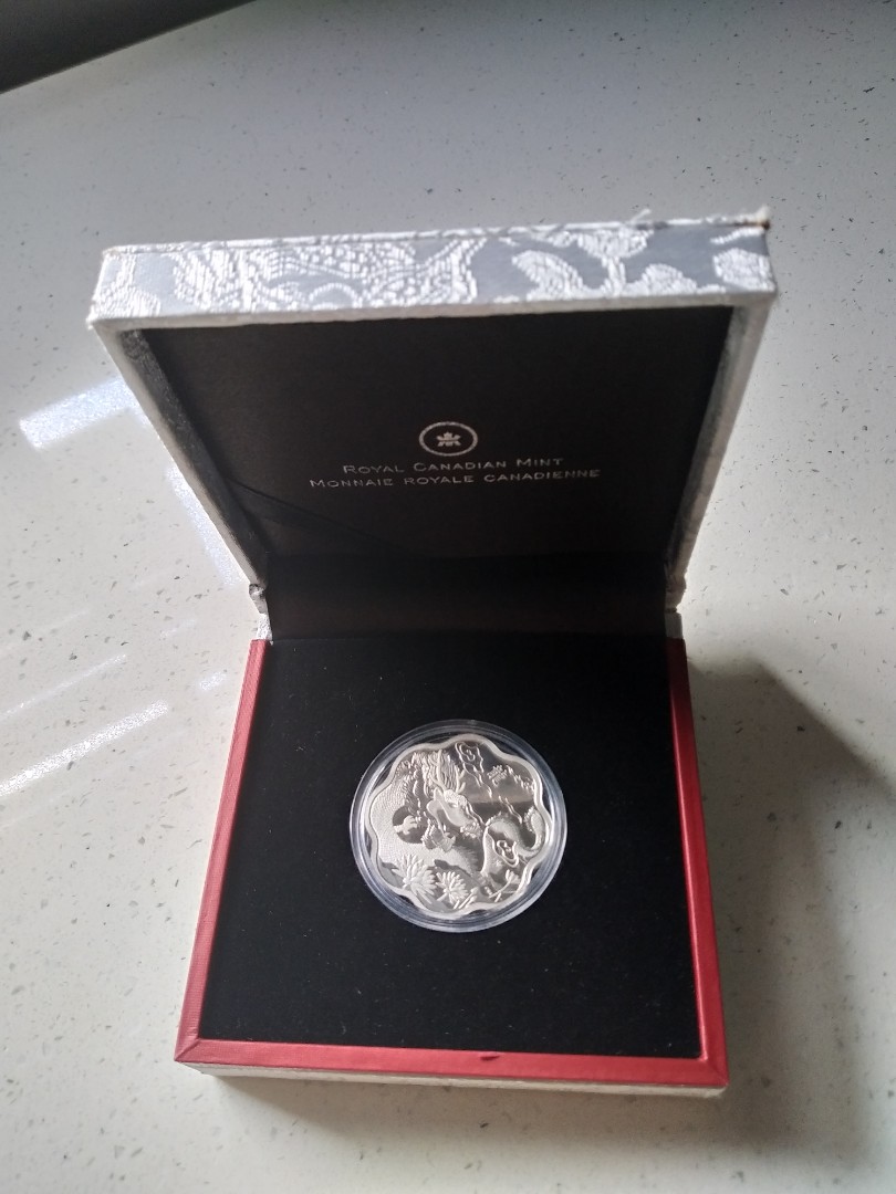 Canada 2013 $15 Year of the Snake Lunar Lotus 26.7g Silver Proof Coin 