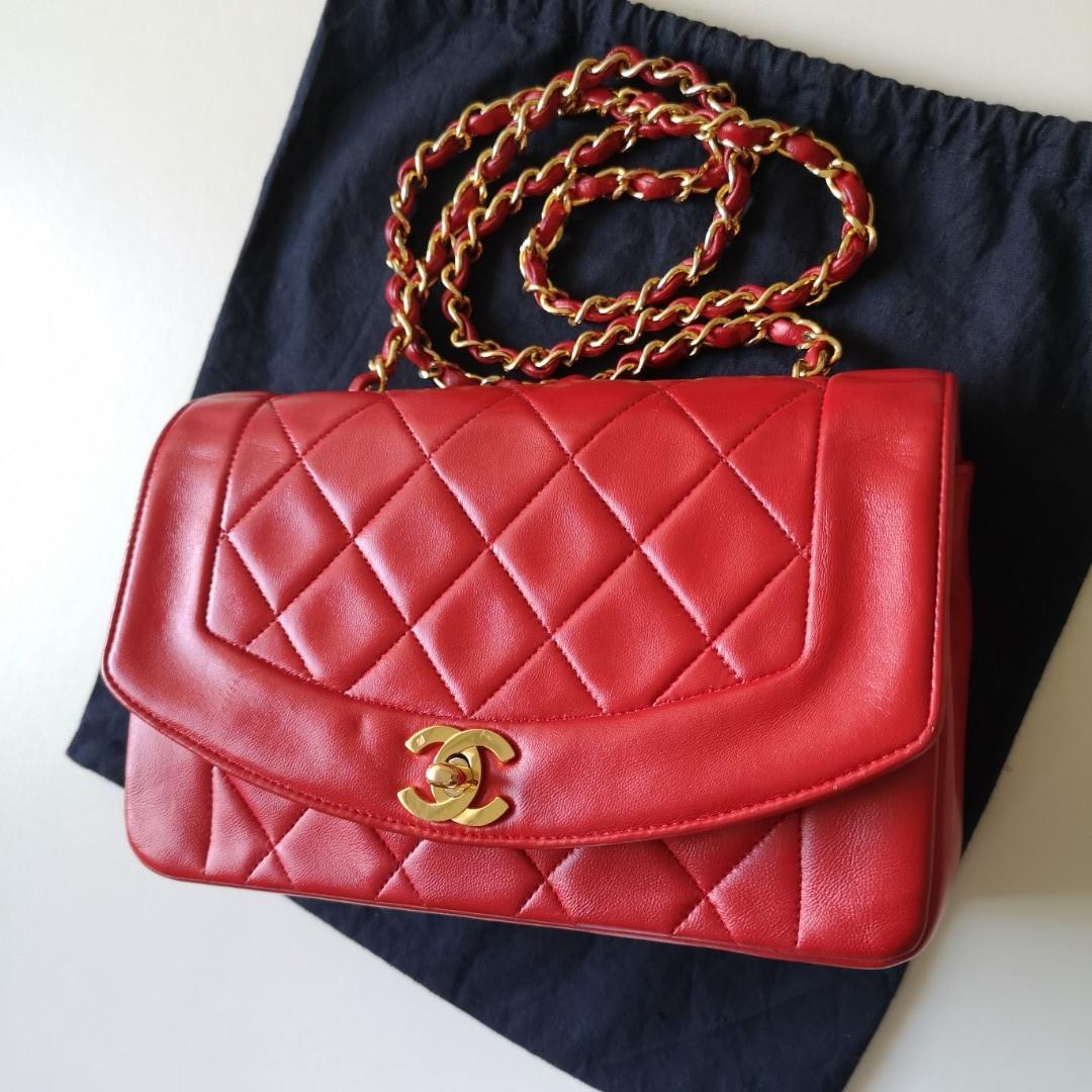 Chanel vintage Diana small, Luxury, Bags & Wallets on Carousell