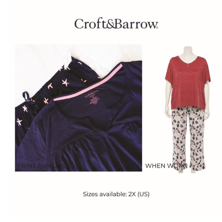 Croft and barrow best sale plus size pajama sets