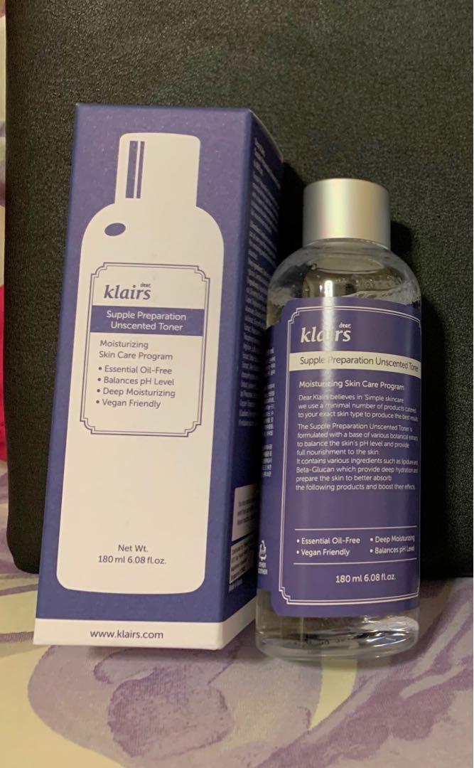 klairs toner unscented ingredients