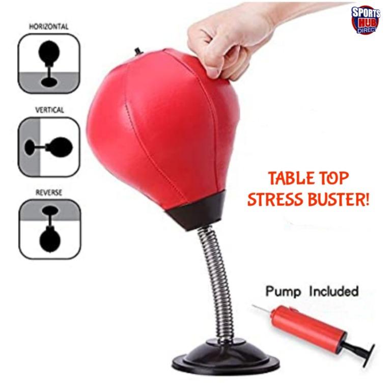 Pump Included Stress Buster Ball Desktop Punching Bag Extra-Strong Suction Cup 