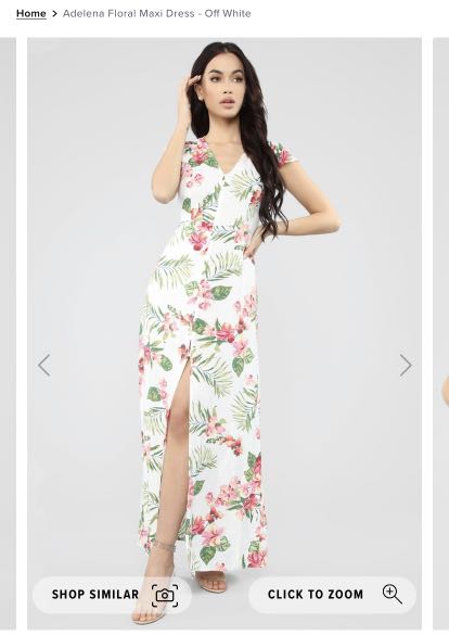fashion nova white floral dress