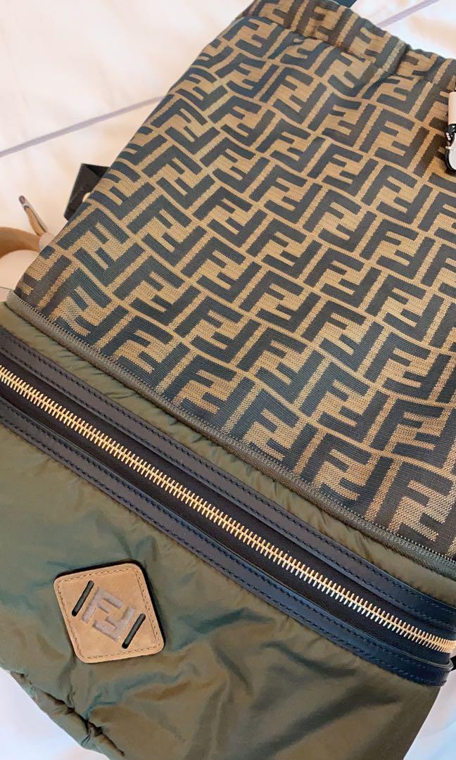 Fendi convertible logo print backpack