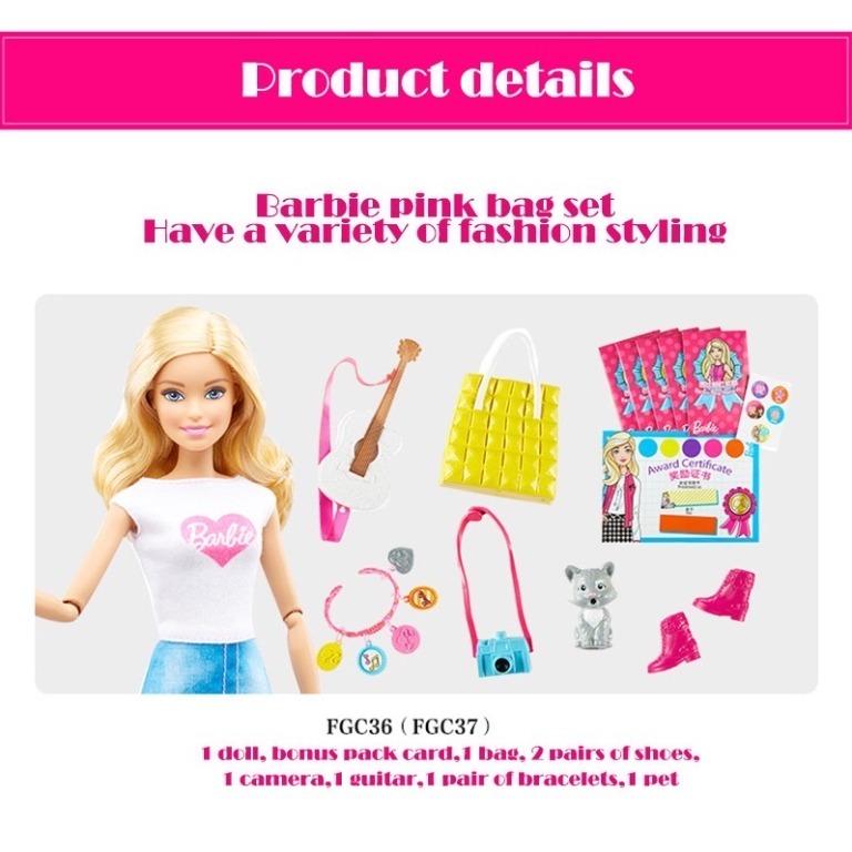 FGC36 BARBIE PINK ENVELOPE PLAYSET ORIGINAL