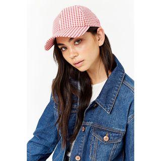 Forever 21 Women's Gingham Dad Cap (Red)