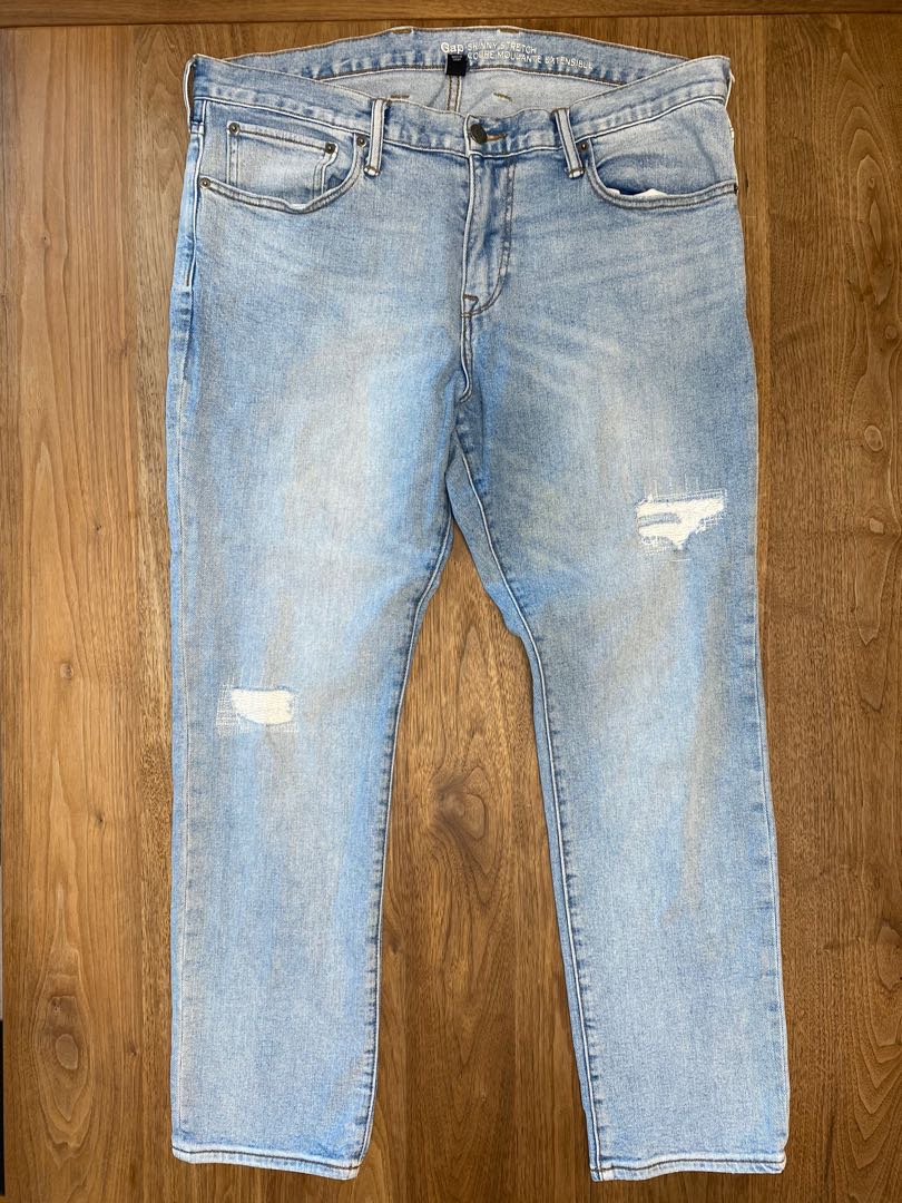 Gap skinny stretch 牛仔褲38腰, 男裝, 褲 