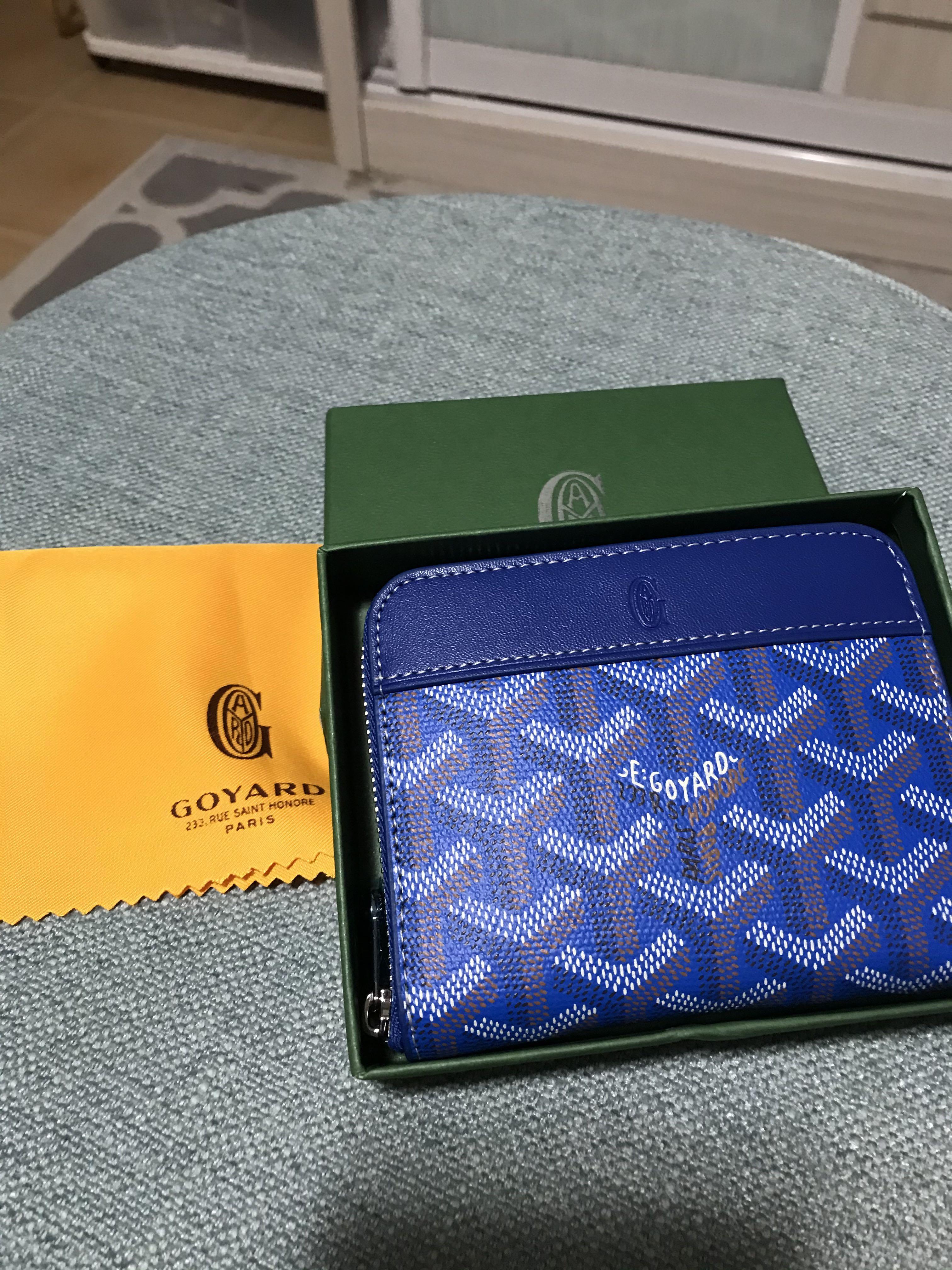 Goyard small wallet in blue