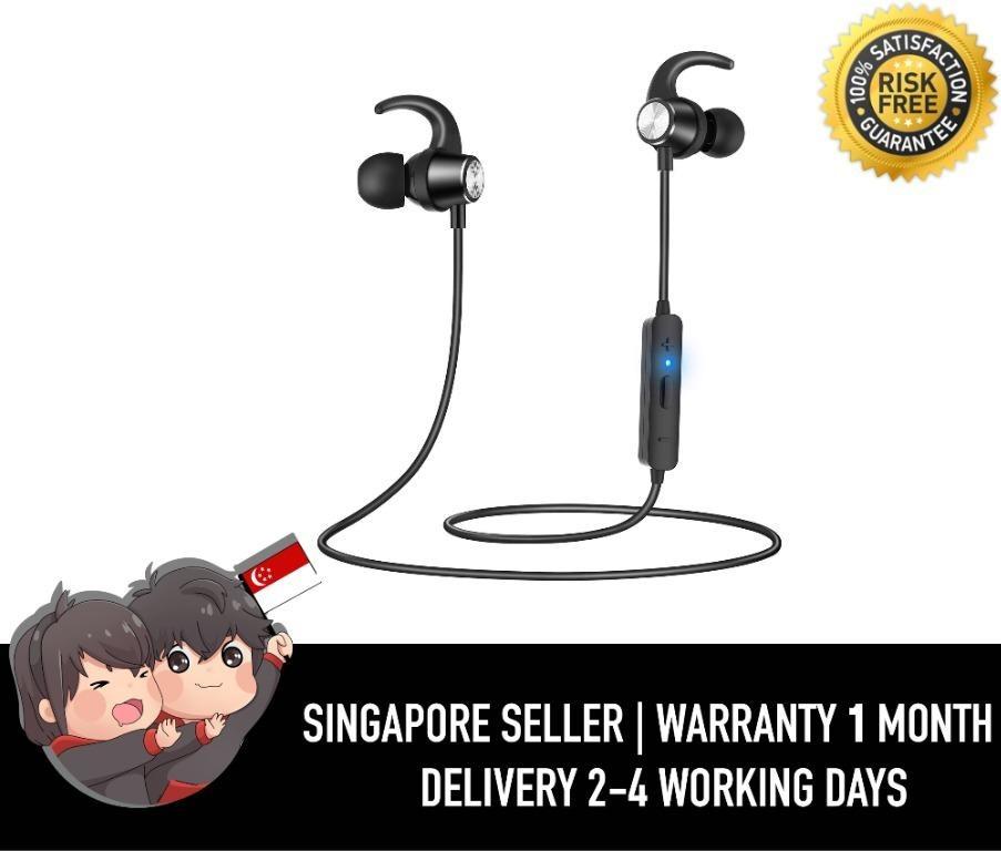 Gritin Sound Blossom Stereo Bluetooth Earphones Wireless Sports Earphones Magnetic In Ear Sweatproof Sports Headphones with Noise Cancelling Mic and 7