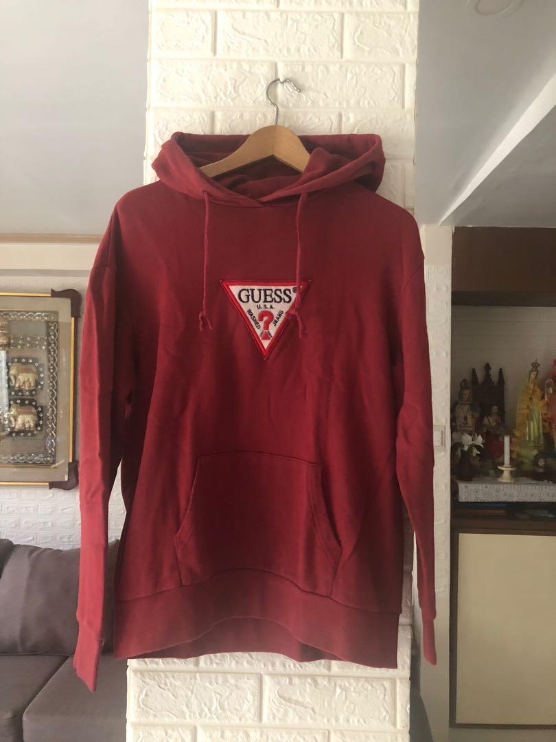 Guess Jeans Hoodie Jacket, Men's Fashion, Tops u0026 Sets, Hoodies on Carousell