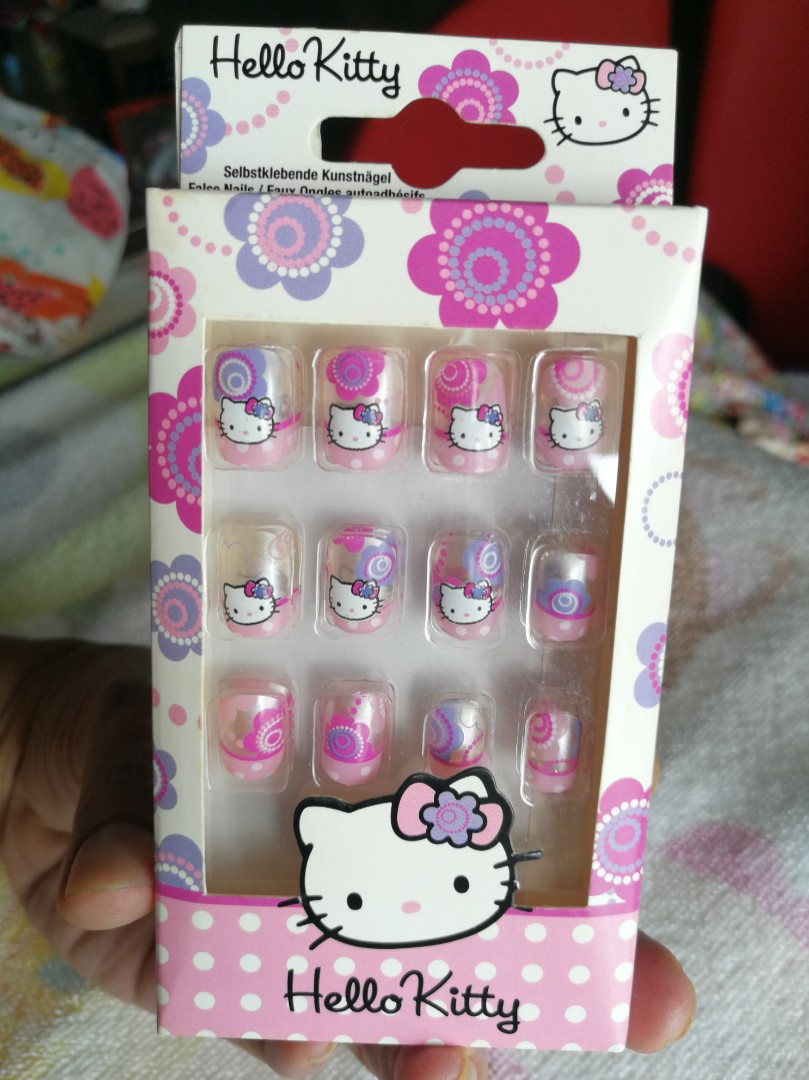 Hello kitty nail set nail grooming manicure pedicure my melody sanrio nail polish nail art line