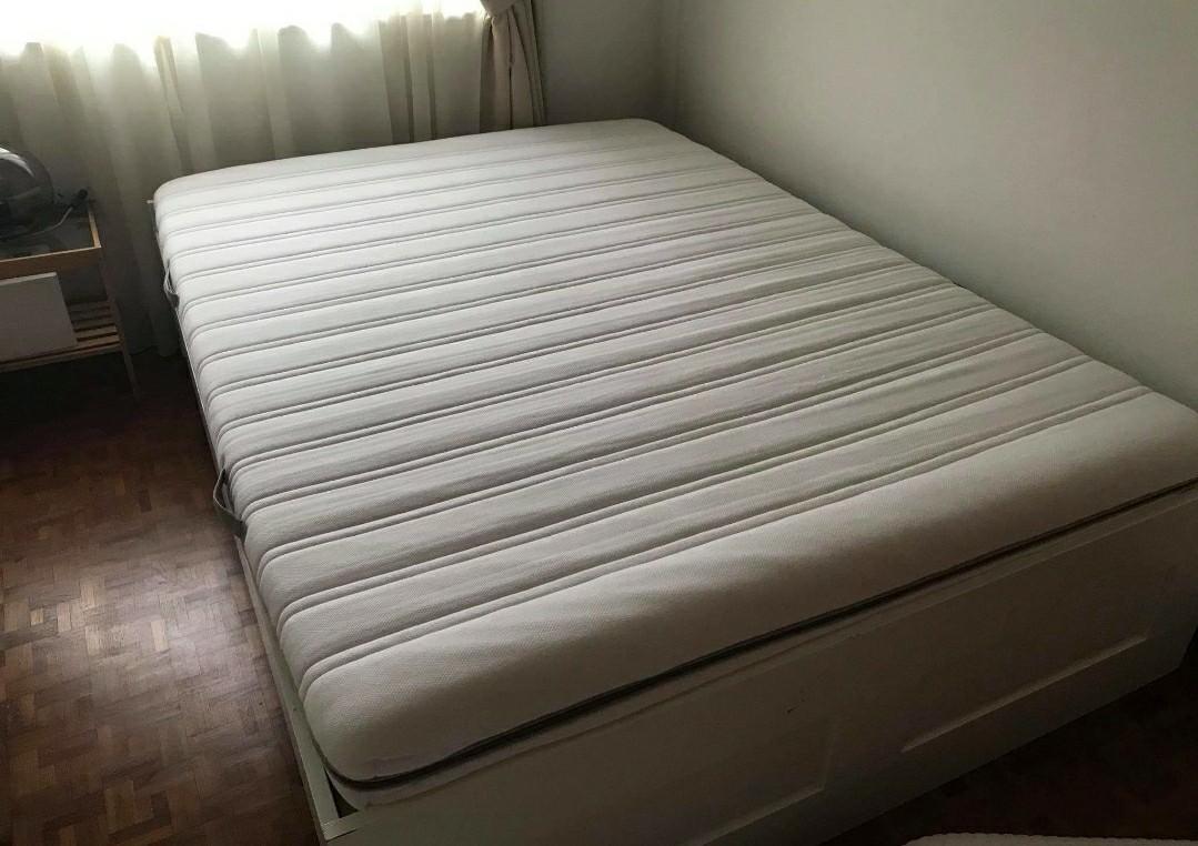 Ikea MALVIK mattress Queen, Furniture & Home Living, Furniture, Bed Frames & Mattresses on Carousell