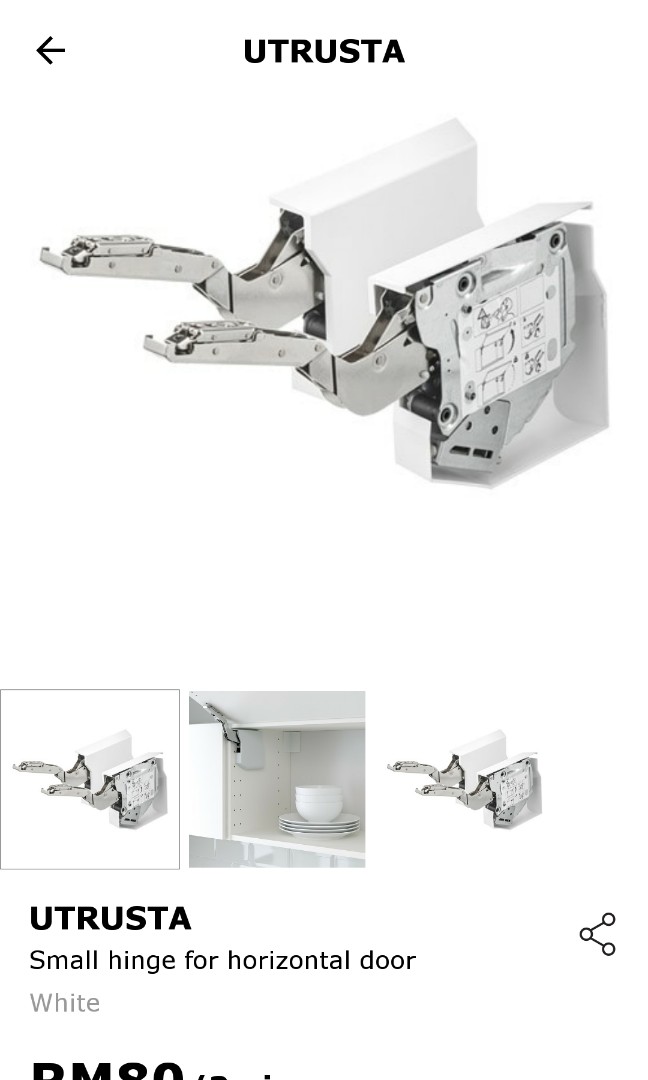 IKEA UTRUSTA HORIZONTAL METOD HINGE, TV & Home Appliances, Kitchen