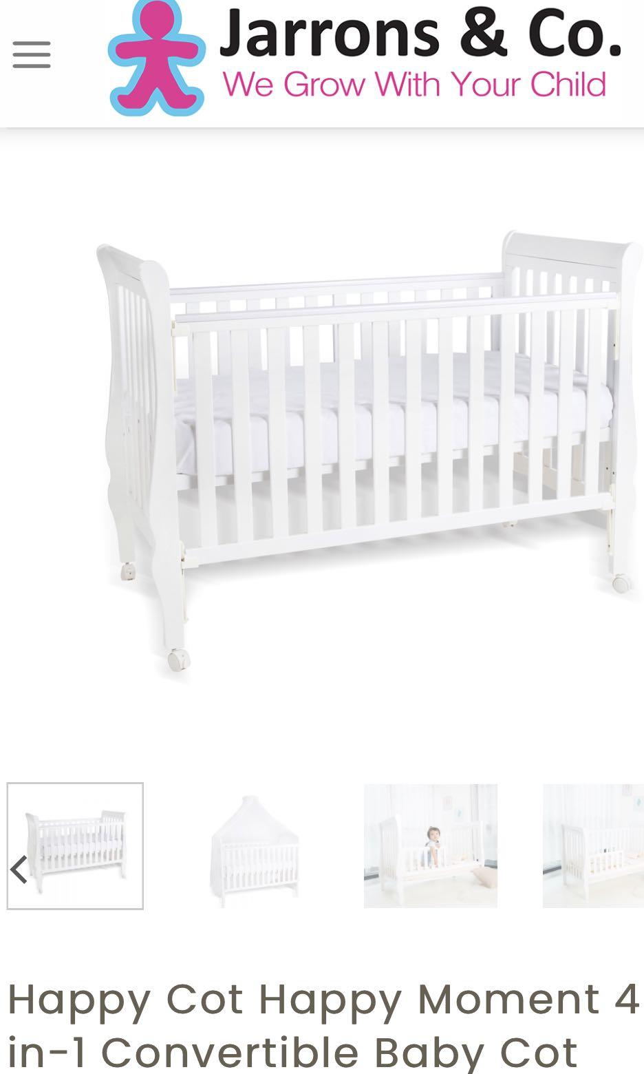 happy wonder 5 in 1 convertible baby cot
