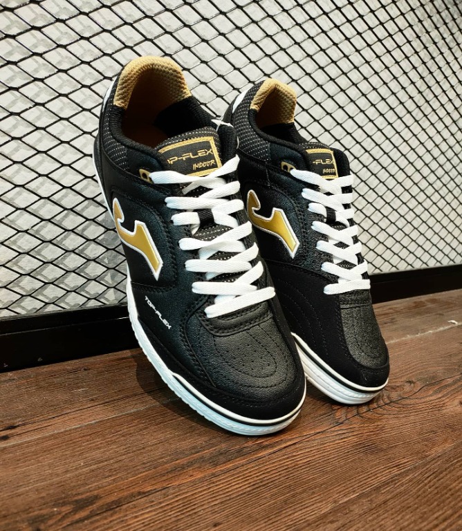 KASUT FUTSAL JOMA TOPFLEX BLACK GOLD Sports Equipment Sports