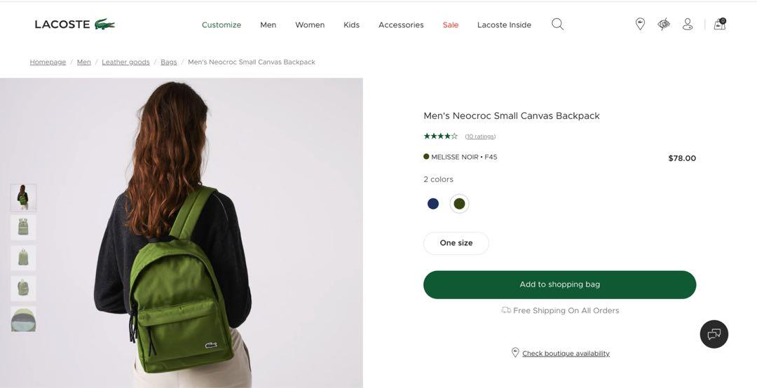 Lacoste Neocroc Small Canvas backpack