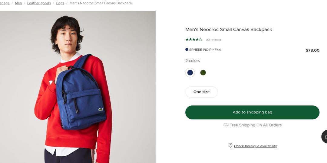 Lacoste Neocroc Small Canvas backpack