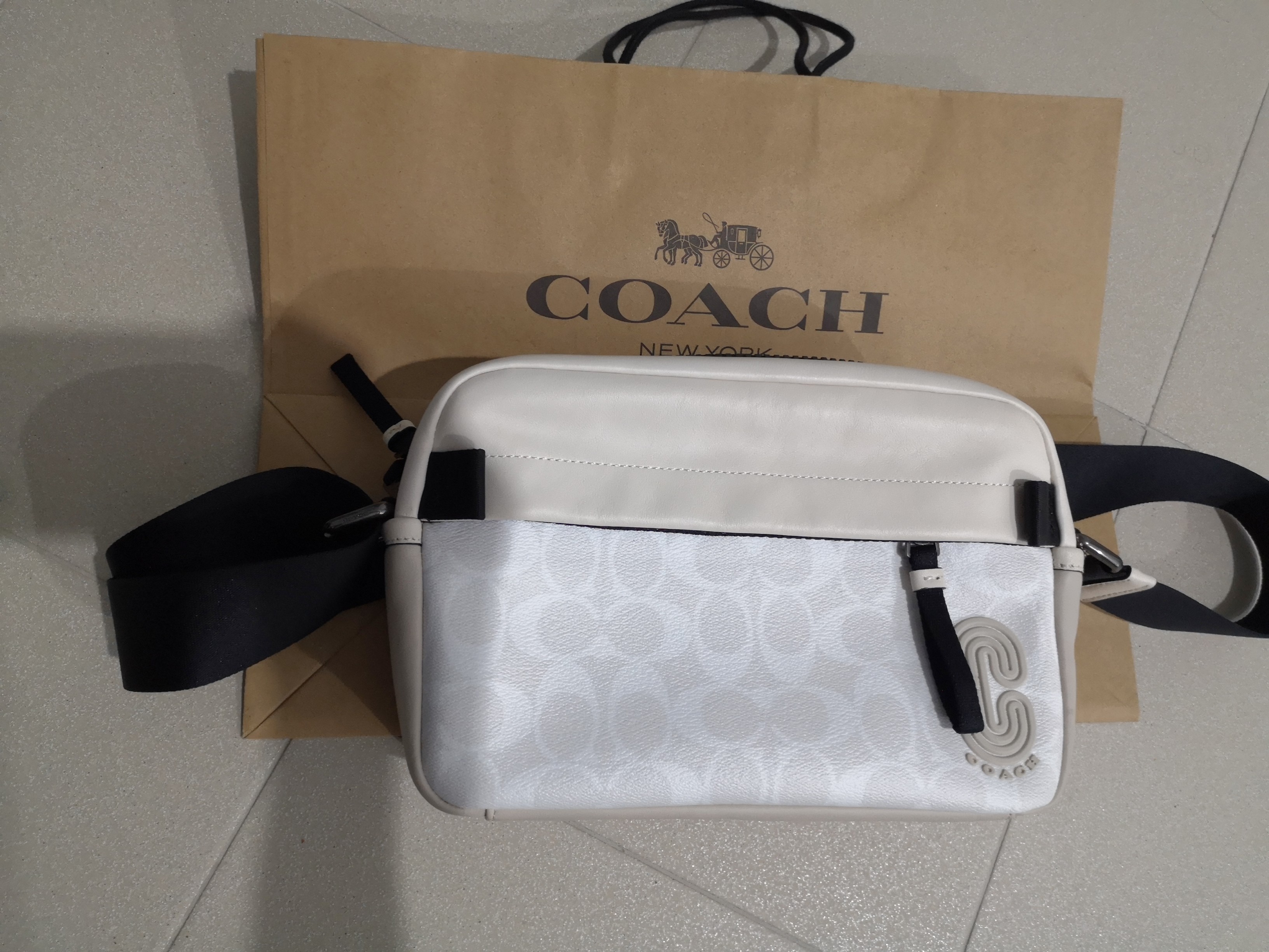 Coach White Sling Bag