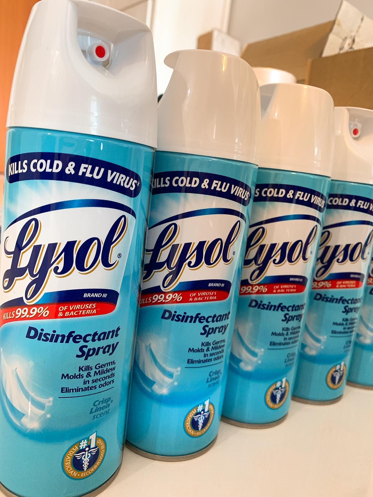 Lysol Disinfectant Spray 340g/510g FREE M&N choco!, Furniture & Home