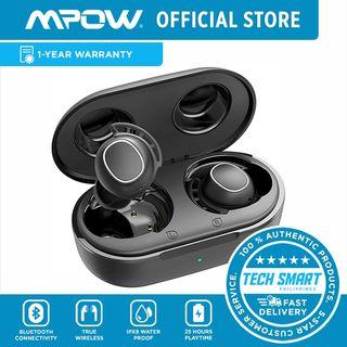 Mpow M30 TWS In-Ear Bluetooth Headphones Immersive Bass Sound IPX8 Waterproof Sport Earphones Touch Control Bluetooth Earbuds 25 Hour USB-C Charging Case Twin and Mono Mode Built-in Mic