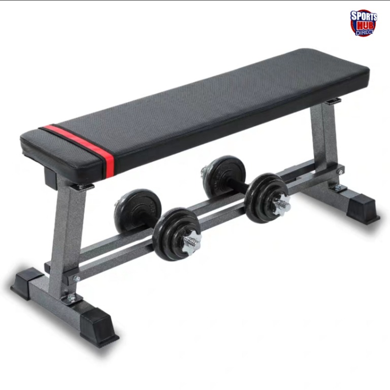 Multi Purpose Flat Weight Bench with Lower Dumbbell Storage Rack Base Sports Equipment Exercise Fitness Weights Dumbbells on Carousell
