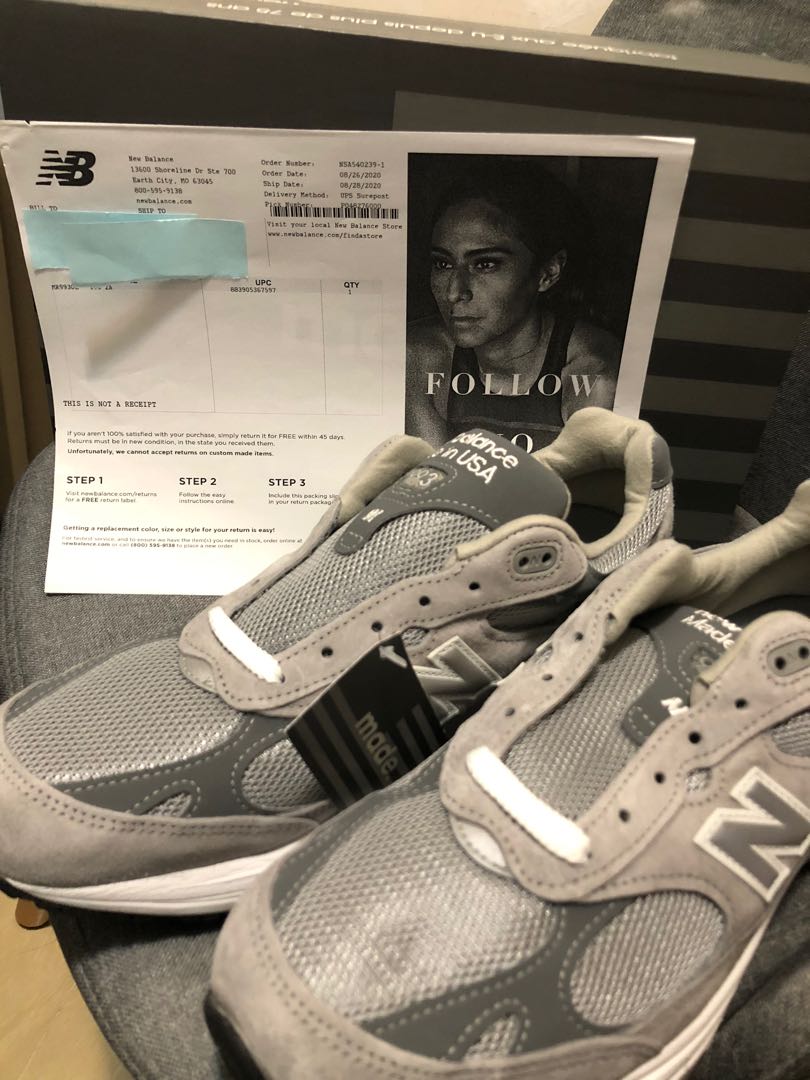 全新new Balance 993 Uk10 男裝 男裝鞋 Carousell