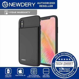 NEWDERY Battery Case for iPhone XR  Slim Rechargeable Extended Battery Charging Charger Case with Raised Bezel, Adds 100% Extra Juice, Support Wire Headphones