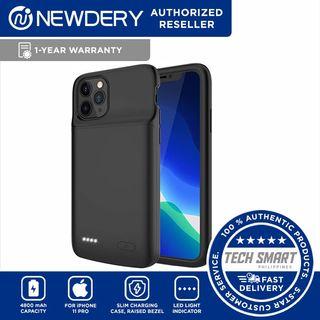 NEWDERY Battery Case for iPhone 11 Pro Slim Rechargeable Extended Battery Charging Charger Case with Raised Bezel, Adds 100% Extra Juice, Support Wire Headphones