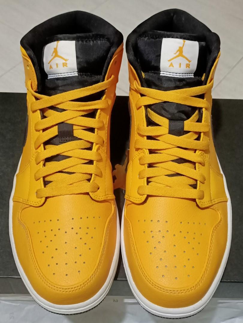 Nike Air Jordan 1 Mid University Gold, Men's Fashion, Footwear, Sneakers on Carousell