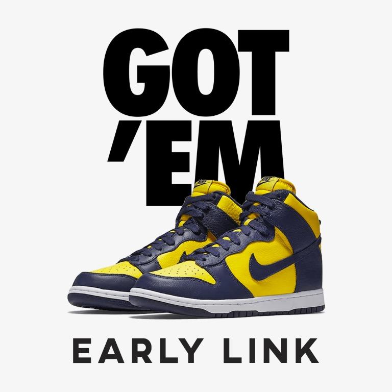 dunk high maize and blue resell price