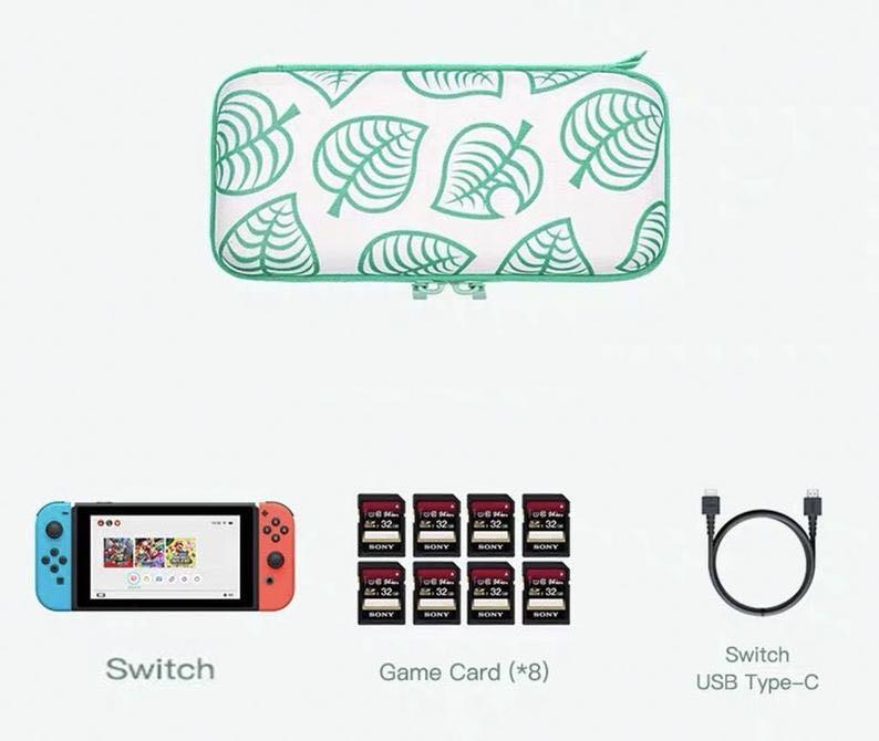 Nintendo Switch Case - Animal Crossing Carrying Case - Switch / Switch Lite Accessories (Category: Cases & Covers) located in Valenzuela. Submitted by ilovestopnshopph (Listing ID 1036432245, Image 3). Description: 🔥About Nintendo Switch Case： -Perfect Case For Storing Your Switch Console, Game Cards -Capacity： Nintendo Switch/ Switch Lite 8 Game cards Accessories and charging cable ⚠️ - A represents the larger one P 550 - B represents the small