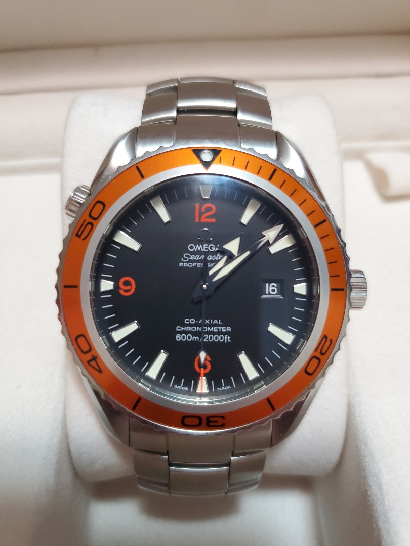 Omega Seamaster Planet Ocean 45.5 mm (橙圈), 名牌, 手錶- Carousell