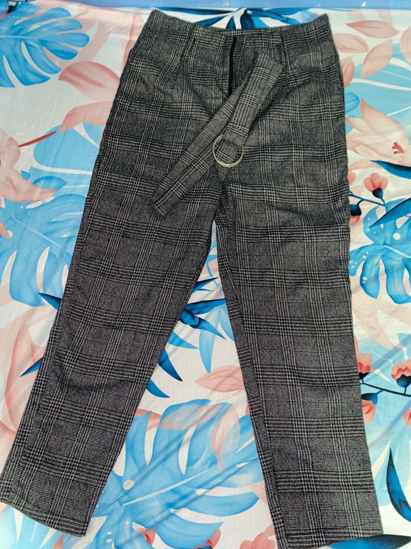 dark grey checkered pants