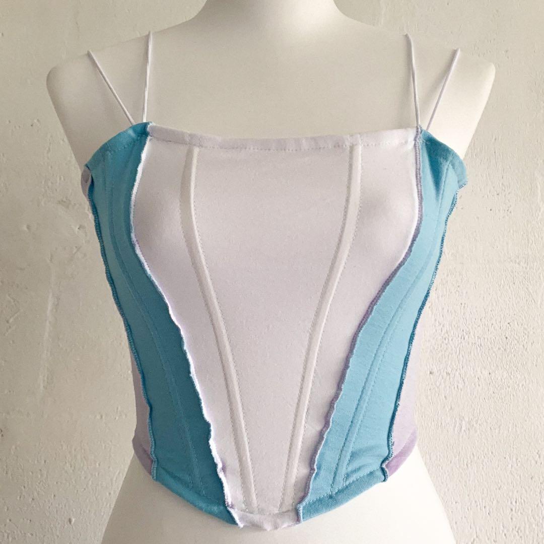 Patchwork corset top clearance