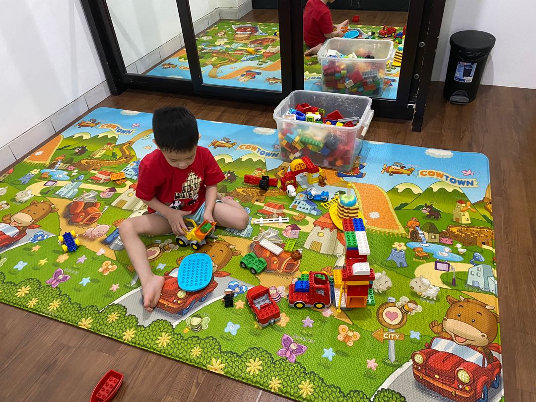 Playmat karpet main dwinguler korea pvc mirip coby lumba, Bayi & Anak