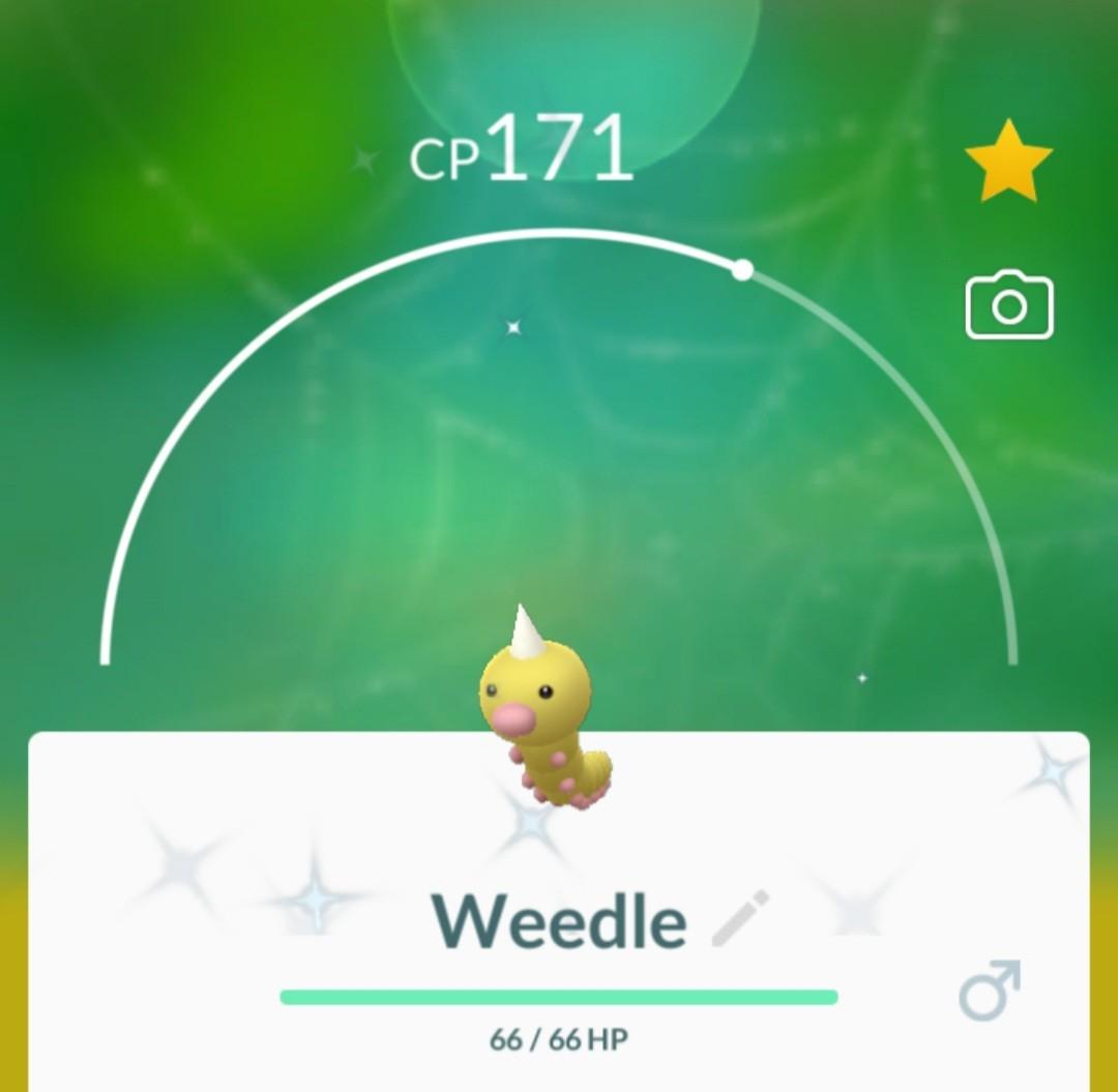 Pokemon Go Shiny Weedle Toys Games Video Gaming Video Games On Carousell