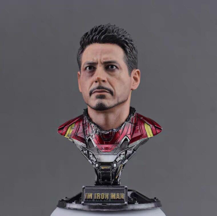 Details about   1:6 Iron Man Tony Stark Head Sculpt PVC Fit 12" Male Action Figure Body Dolls