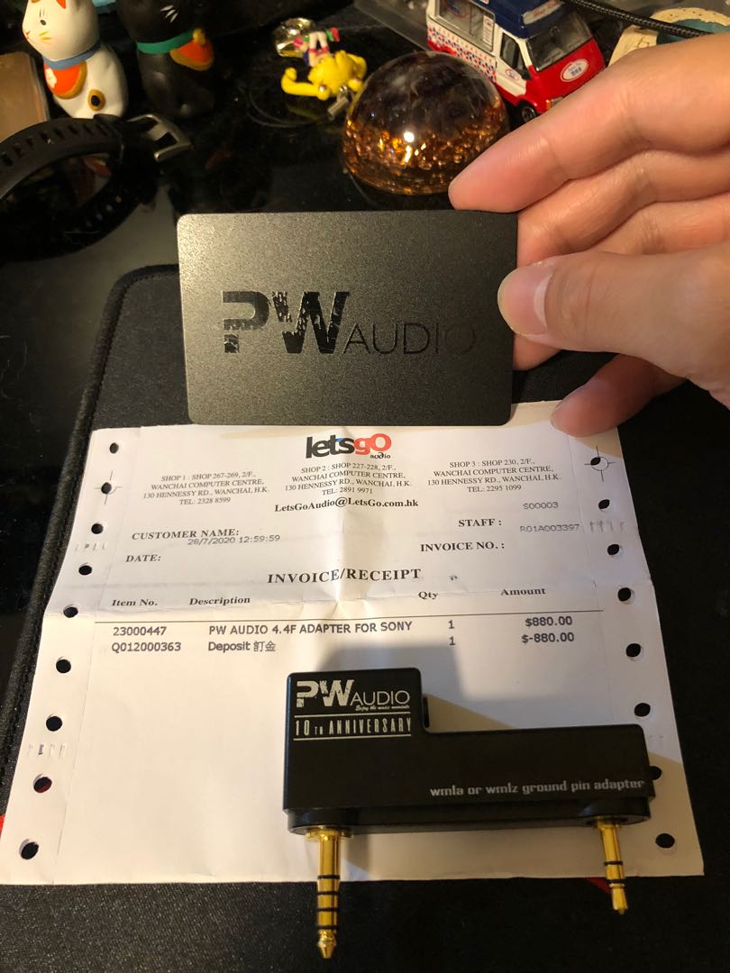 PW audio 4.4 Adapter for sony wm1a or wm1z, 興趣及遊戲, 音樂、樂器