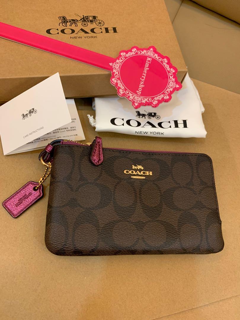 Ready Stock authentic coach wristlet F87591