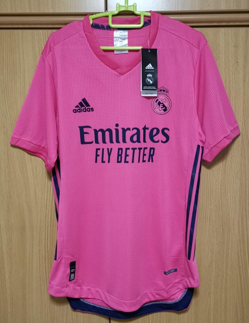 Ready Stock Bnwt Latest Real Madrid Official Away Player Version Jersey 20 21 New Season Sports Sports Apparel On Carousell