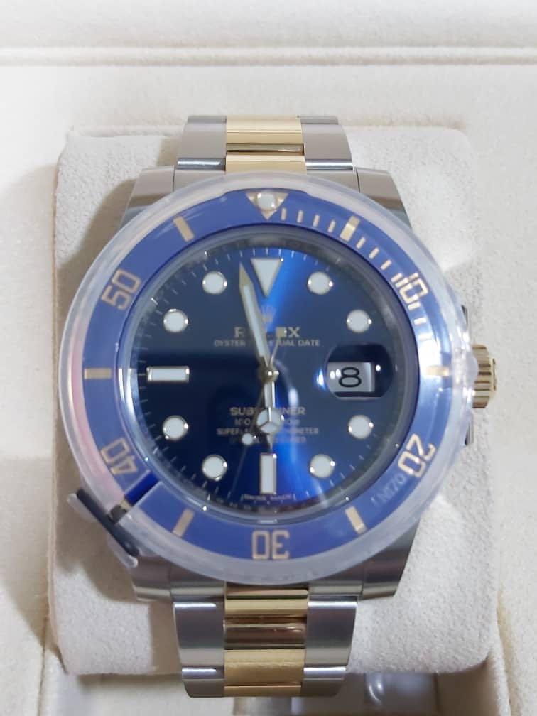 submariner blue half gold