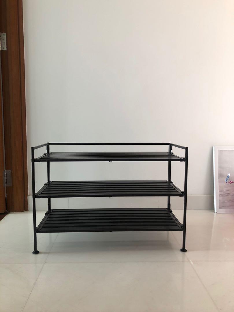 Tier Stackable 12-Pair Shoe Rack 