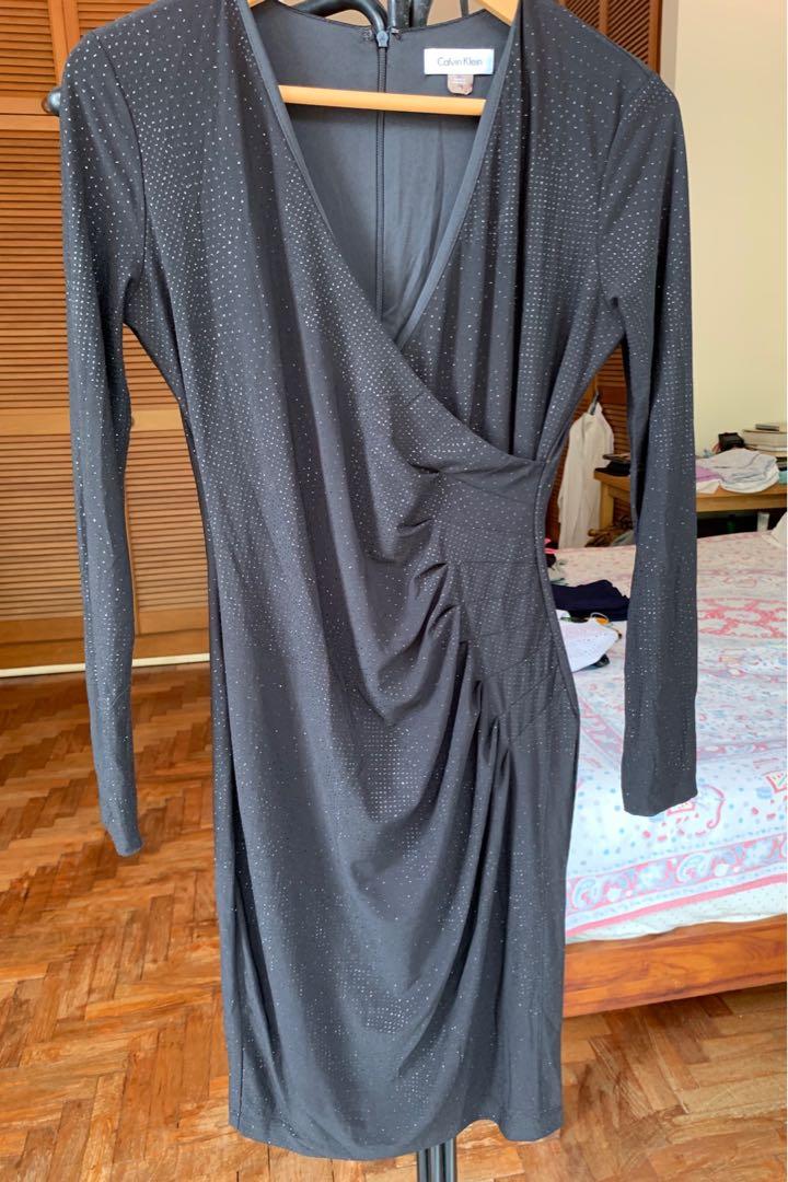 sparkly wrap dress