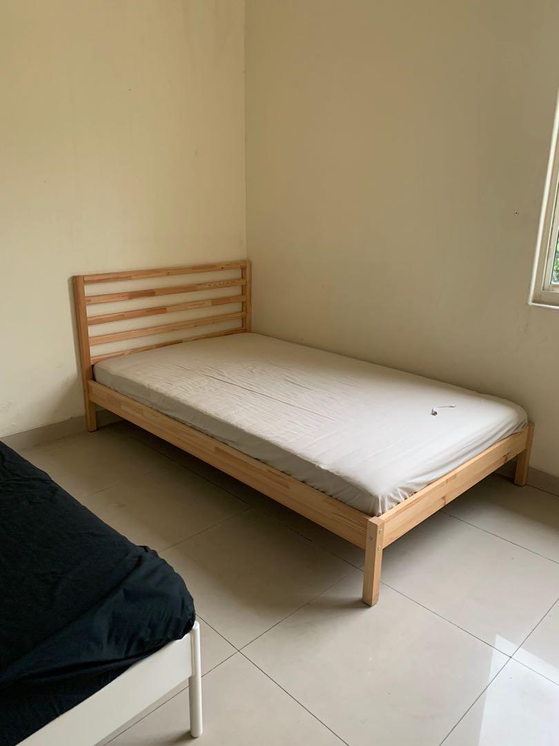 Spring bed kasur ikea kecil 1.2, Perabotan Rumah di Carousell